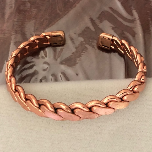 Pure Copper Bracelet Solid Classic Twist Design Copper Bracelet - Picture 2 of 11